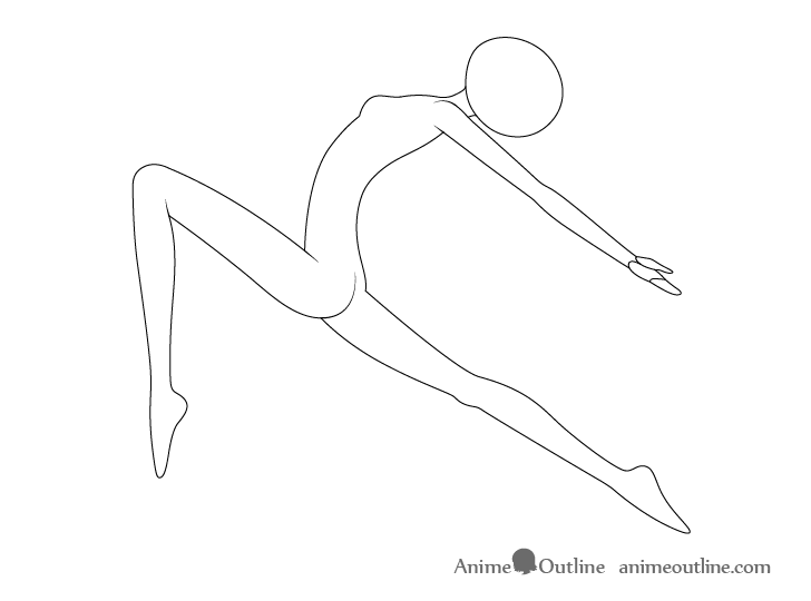 Anime ballet pose drawing