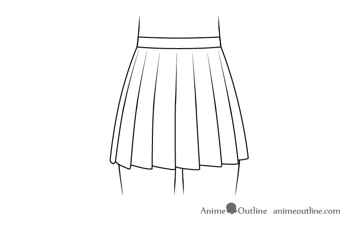 Anime school skirt drawing